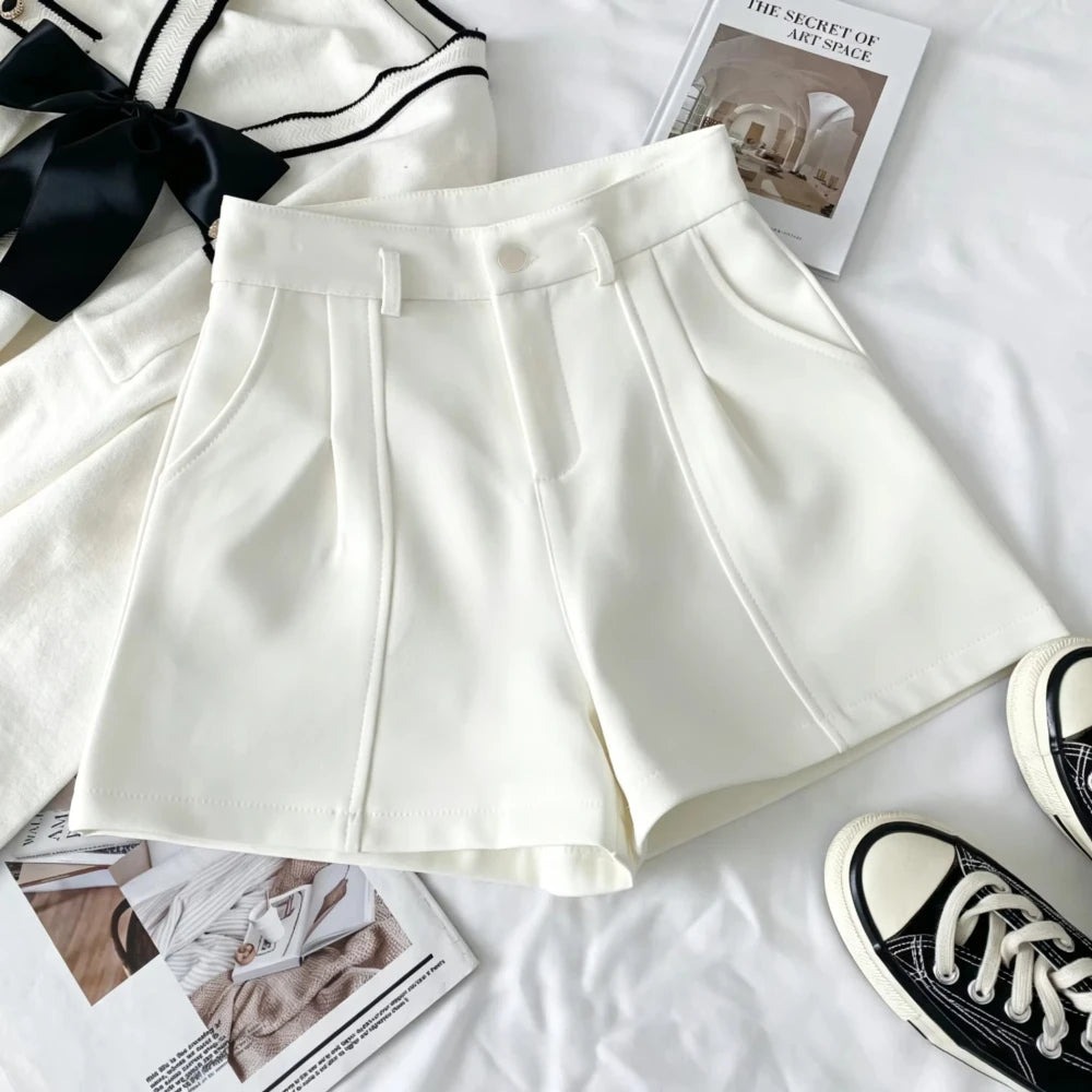 Shorts de Talla Grande para Mujer, Corte A y Cintura Alta